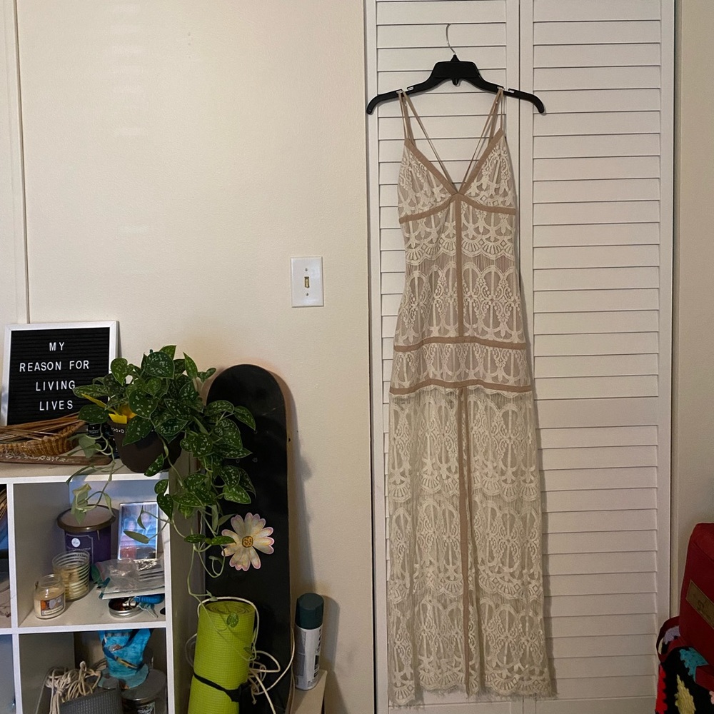White Lace Maxi Dress